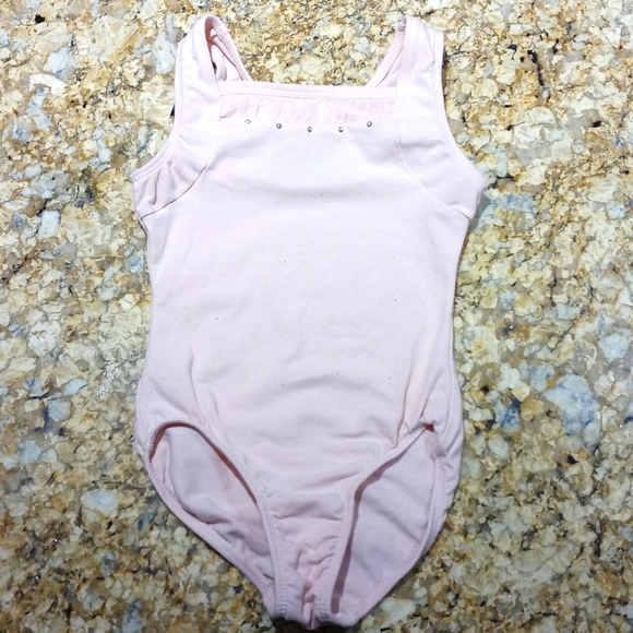 Danskin Leotard Freestyle Ballet Dance Blush Pink Size 4/5 - Picture 1 of 6